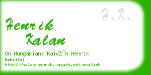 henrik kalan business card